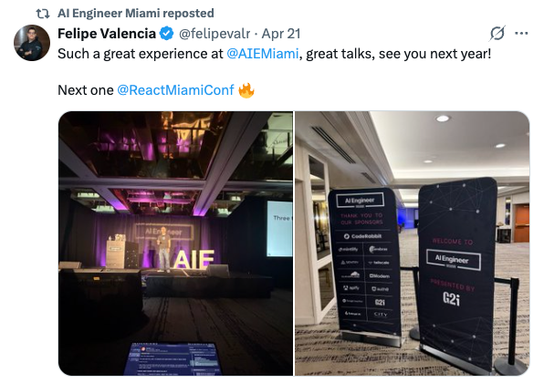 Felipe Valencia on his AI Engineer Miami experience