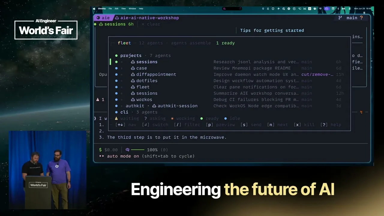 Selected presentation frame from Lifestyles of the AI-Native — Nick Nisi & Zack Proser, WorkOS at 1158 seconds