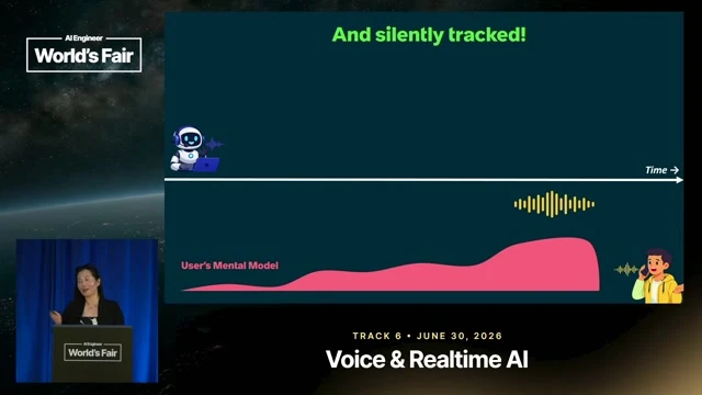 Captures the key contrast between vanishing spoken signals and the user’s persistent, accumulating mental model.
