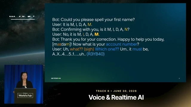 Shows the next stage of the failed call as Kim searches for and slowly reads an unfamiliar account number before being cut off.