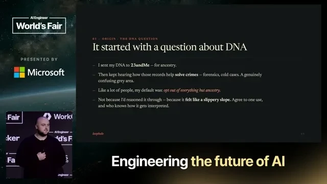 Selected presentation frame from Loophole: Adversarial Agents To Stress Test Your Morality — Brendan Rappazzo, Morgan Stanley at 58 seconds