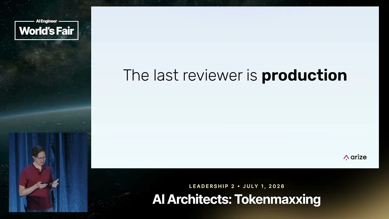 Selected presentation frame from The Death of the Code Review: What the Data Actually Says — Laurie Voss, Arize AI at 1310 seconds