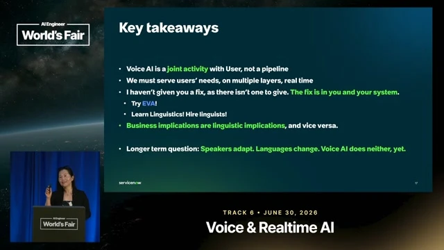 Supports the closing argument that speakers adapt to one another and that voice agents should be designed for adaptation.