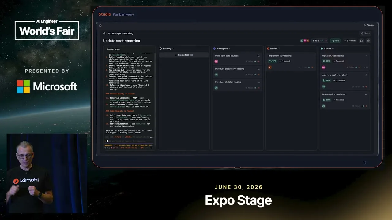 Selected presentation frame from Stop Rationing Tokens: Let the Harness Pick the Model — Kimchi by Cast AI at 971 seconds