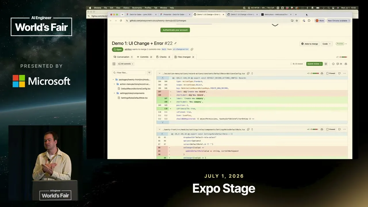 Selected presentation frame from Why AI Didn't Actually Make You Ship Faster — Gabriel Spencer-Harper, Meticulous at 306 seconds
