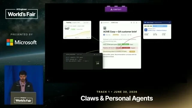 Selected presentation frame from From coding to Knowledge work agents — Karan Vaidya, Composio at 488 seconds