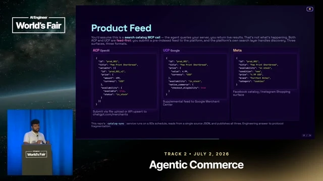 Prio explains that ACP and UCP expect merchants to send product feeds rather than rely on a live catalog-search call.