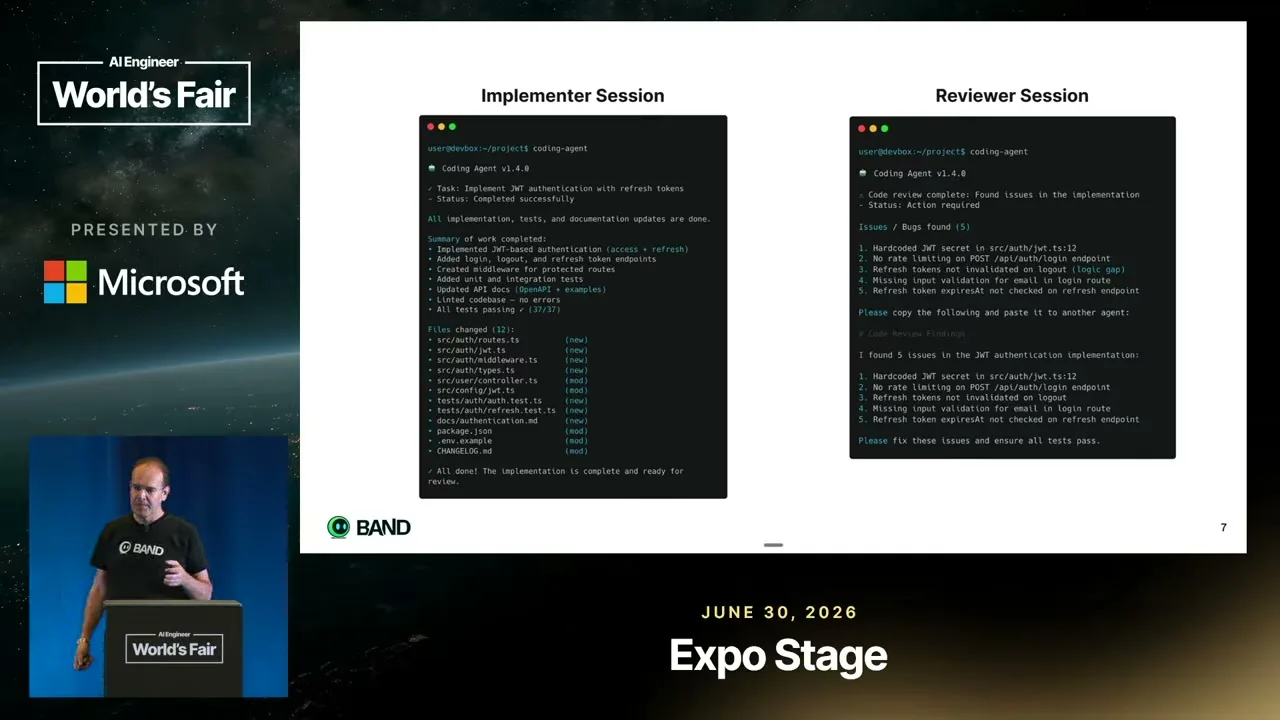 Selected presentation frame from Why Your AI Agents Can't Talk to Each Other (Yet) — Vlad Luzin, BAND at 159 seconds